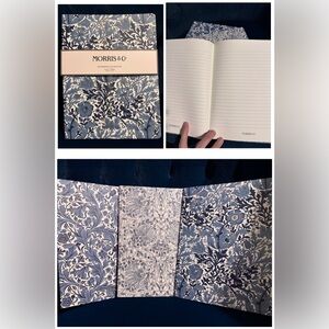 Set of 3 Morris & Co. Notebook / Journals large 9.75” x 7.5” Lined Gold Foil NWT
